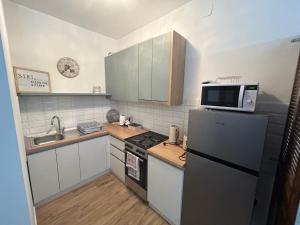 Kuchyň nebo kuchyňský kout v ubytování Bliss city apartments-Taurunum2