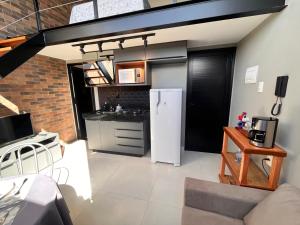 Dapur atau dapur kecil di Loft Paraiso de Beija