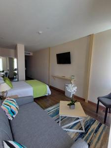 TV a/nebo společenská místnost v ubytování Hotel Puerto Limón CR