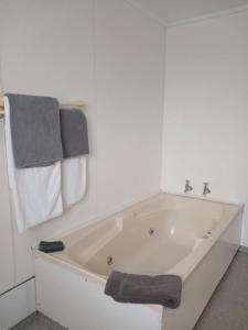 Koupelna v ubytování Ambassador Motel