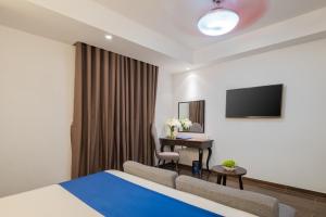 TV a/nebo společenská místnost v ubytování Sandals Lily Hotel