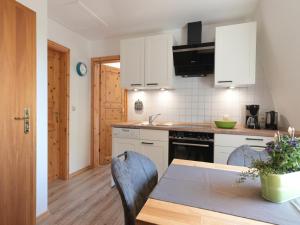 Η κουζίνα ή μικρή κουζίνα στο Ferienhof Augustenhöhe