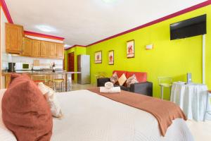 Η κουζίνα ή μικρή κουζίνα στο Arcoiris Al Mar Playa San Marcos