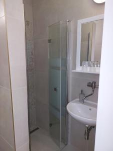 Koupelna v ubytování Hotel Jeleň