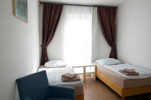 Postel nebo postele na pokoji v ubytování Ubytovna Koněšín