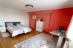 Katil atau katil-katil dalam bilik di Cosy Room in Remich