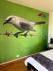 Postel nebo postele na pokoji v ubytování finca turística DanuBio Alojamiento Rural Pereira Risaralda