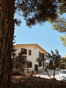 a view of a house through the trees at Villa Shanti a Romitello - "RUSTIC" & "ETHNIC" apartments in Borgetto