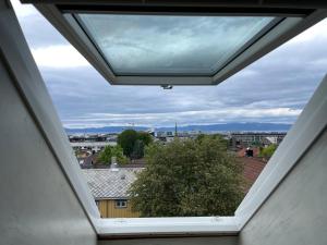 a view from the window of a roof at City View & Central Location in Trondheim +15 photos