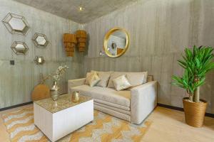 Χώρος καθιστικού στο Departamento Tuuk en Tulum +24 φωτογραφίες