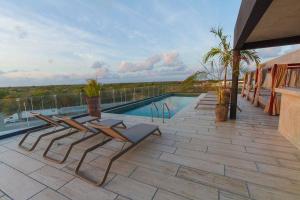 Πισίνα στο ή κοντά στο 2 Bdr, Wifi 100 Mb, Jungle View Tulum