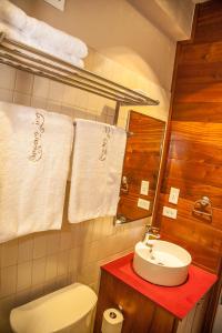 Koupelna v ubytování Dream Inn PR