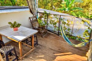 Balkón nebo terasa v ubytování DA Family Mini Garden