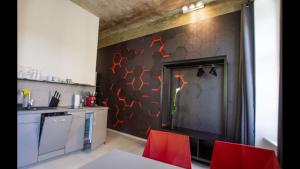Kuchyňa alebo kuchynka v ubytovaní LK43-lodging city-apartments, kontaktlos mit Self Check-In