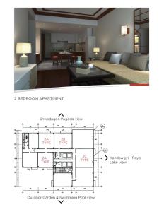 Pelan lantai bagi Kantharyar Serviced Apartment