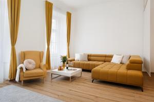 Predel za sedenje v nastanitvi Apartmán Měšťanský dům