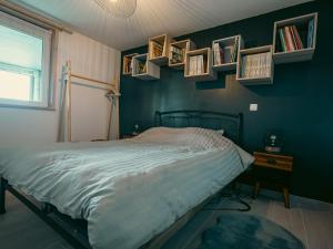 Postel nebo postele na pokoji v ubytování Appartement SPA VIP Pont Alsort