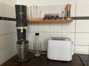 Dapur atau dapur kecil di Ferienwohnung am Neuen Garten