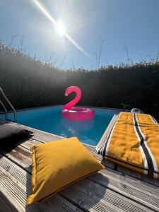 Swimmingpoolen hos eller tæt på Villa Andrina a Ares Bassin Arcachon + 17 billeder