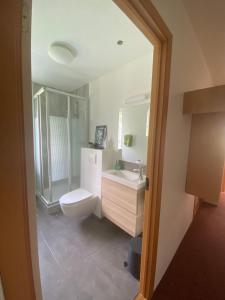 Koupelna v ubytování Guesthouse Hraunbaer