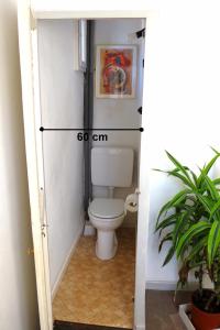 モンシャウにあるNähkisteの小さな部屋にあるトイレ付きのバスルーム