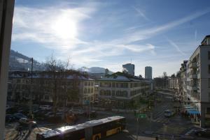 A general view of St. Gallen or a view of the city taken from a szállodákat
