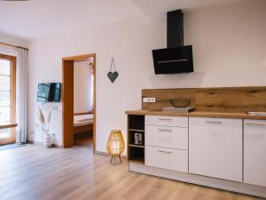 Kuchyň nebo kuchyňský kout v ubytování Landhaus Weber