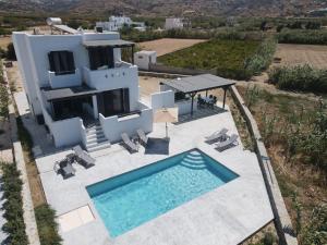 an aerial view of a villa with a swimming pool at Plaka Divani in Plaka