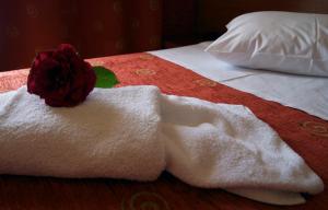 Postel nebo postele na pokoji v ubytování Hotel Kiani Akti