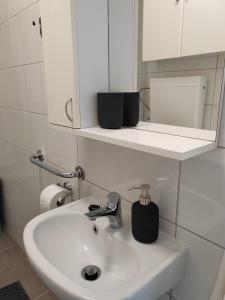 Ένα μπάνιο στο Korana Green Studio Apartman, Karlovac - self check in, free parking, premium location!
