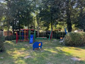 a yard with a playground with a play set at Ośrodek Wypoczynkowy Świerk in Niewiesze