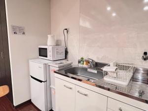 Yume夢 天下茶屋店的厨房或小厨房