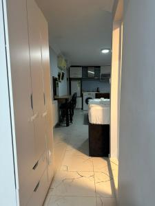 Kuchyň nebo kuchyňský kout v ubytování AWWA APART HOTEL