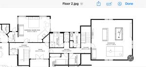a floor plan of a house at Absolute Beachfront Holiday Home With Private Beach Access To Swim Beach Spectacular Sunsets in Paraparaumu