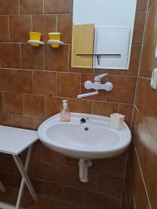 Koupelna v ubytování Hotel Kamenný vrch