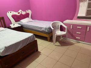 Postel nebo postele na pokoji v ubytování Hostal MJ