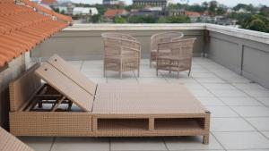 Balkón nebo terasa v ubytování Alu Lofts