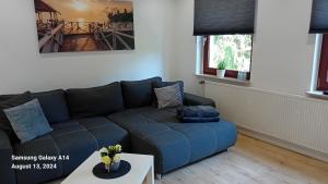 Χώρος καθιστικού στο Ferienwohnung im Wesertal