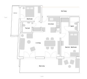 Lake Lucerne Paradise Apartment平面图