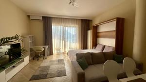 Posezení v ubytování Апартаменты в комлексе Belvedere Residence Бечичи