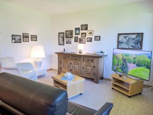 Μια τηλεόραση ή/και κέντρο ψυχαγωγίας στο Apartment Chalet Mettli-2 by Interhome