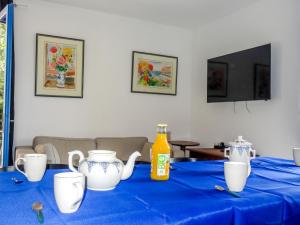 Μια τηλεόραση ή/και κέντρο ψυχαγωγίας στο Holiday Home Le Vent d'Est by Interhome