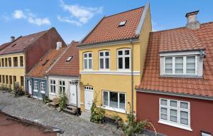 鲁德克丙Stunning Home In Rudkøbing With Wifi的街道上一排红色屋顶的房子