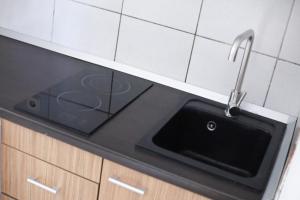 Kuchyň nebo kuchyňský kout v ubytování Apartments Silver