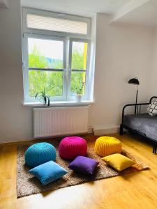 Posteľ alebo postele v izbe v ubytovaní Cristal Apartament Krynica - Zdrój