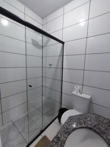 Koupelna v ubytování PORTAL PARQUE HOTEL