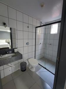 Koupelna v ubytování PORTAL PARQUE HOTEL