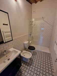 モンテルーポ・フィオレンティーノにあるLa Giravolta Loft URBAN & GEAの洗面台とトイレ付きのバスルーム +29枚の写真