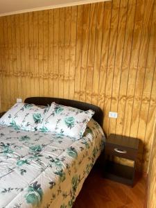 Postel nebo postele na pokoji v ubytování Acogedora cabaña amoblada
