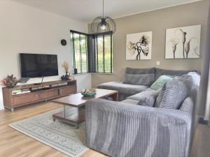Μια τηλεόραση ή/και κέντρο ψυχαγωγίας στο Vakantiehuis 't Hofje nabij dorpscentrum en strand